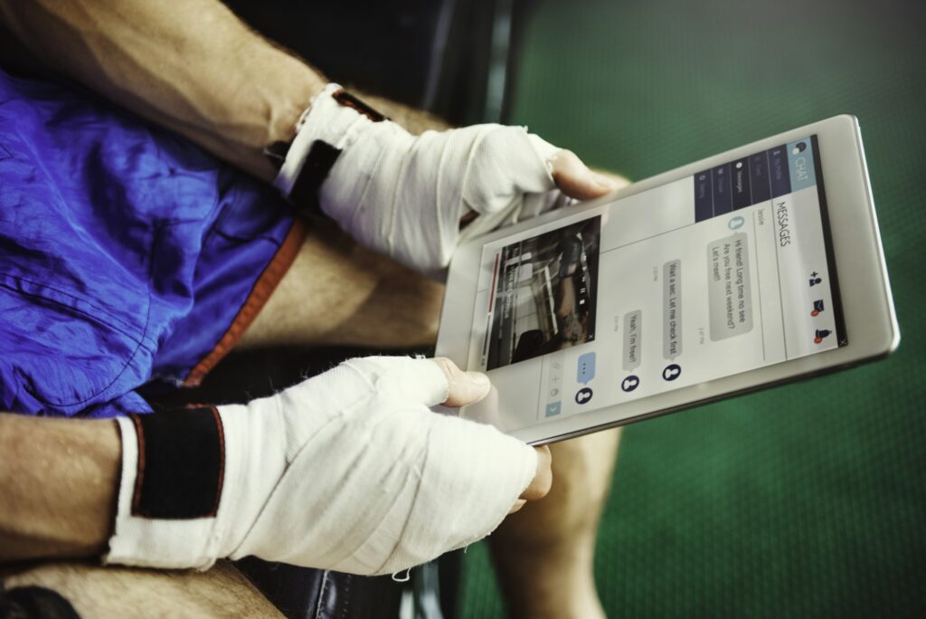 Boxer Training Learning Education Digital Tablet Concept